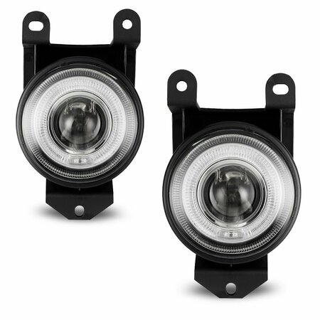 WINJET Halo Projectorfog Lights - Clear CFWJ-0064-C